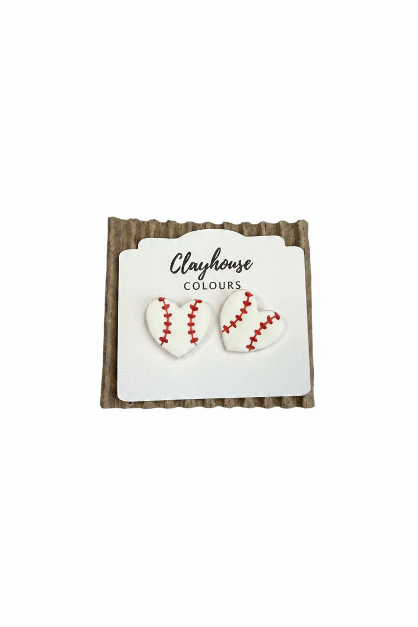 Clay Heart Earring
