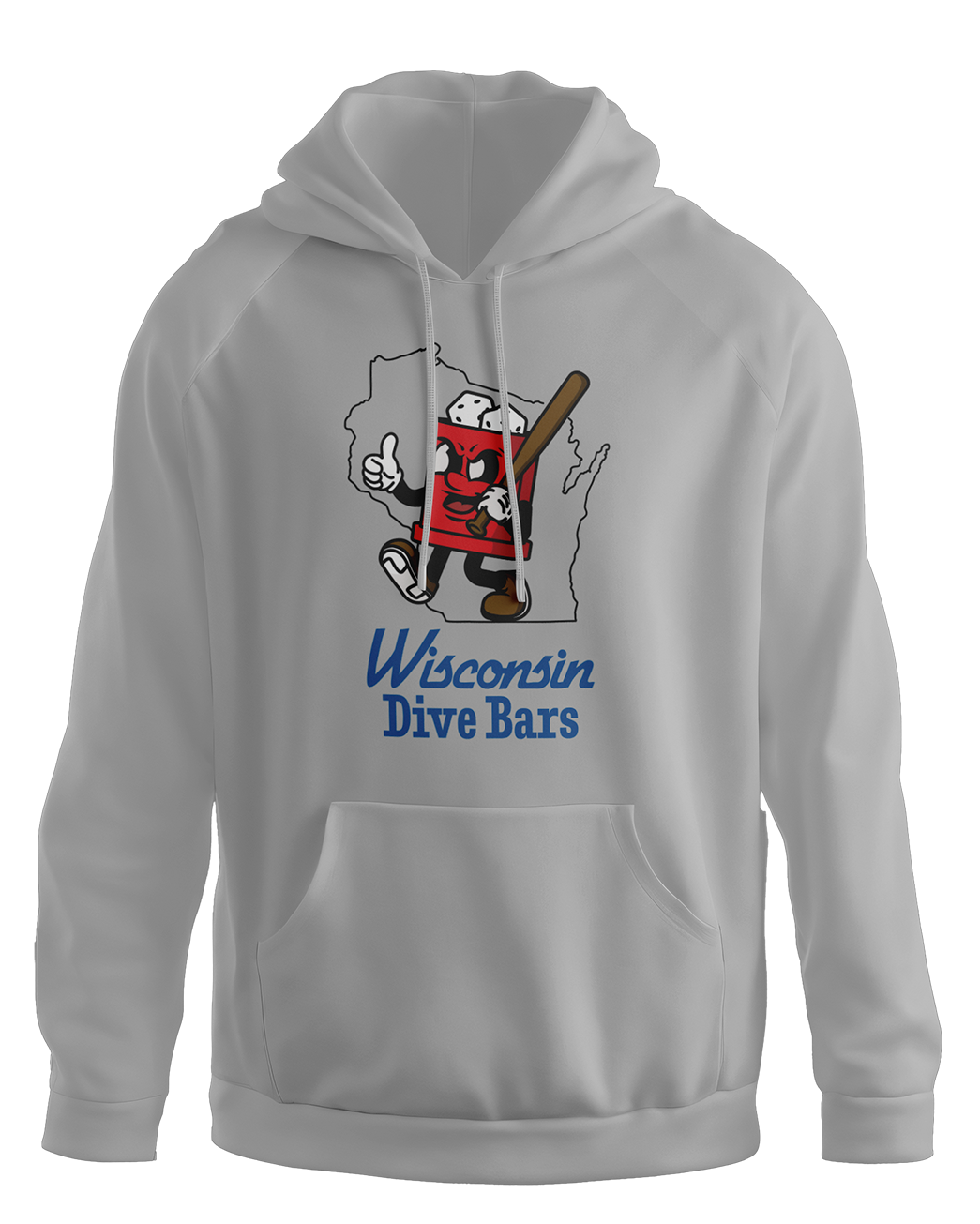 Wisconsin Dive Bars Grey Hoodie