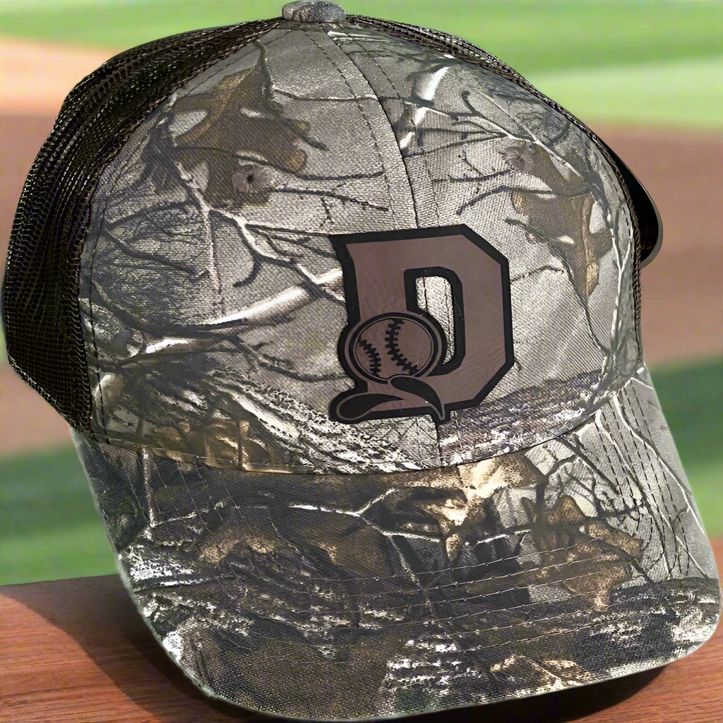 Camo Trucker Hat -D Logo