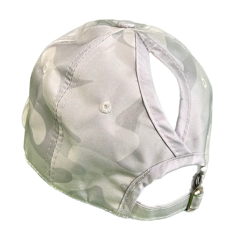 Women's Camo Adjustable Hat w/High Ponytail Hole