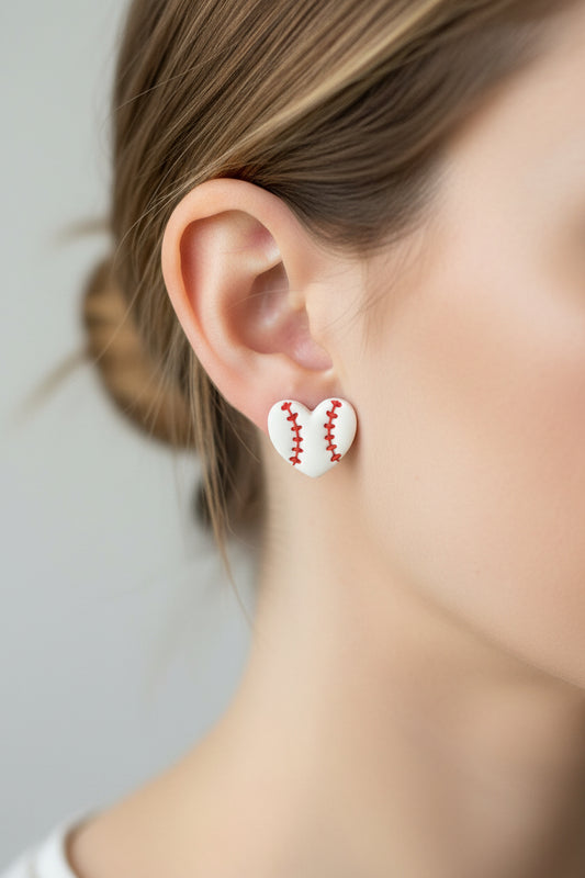 Clay Heart Earring