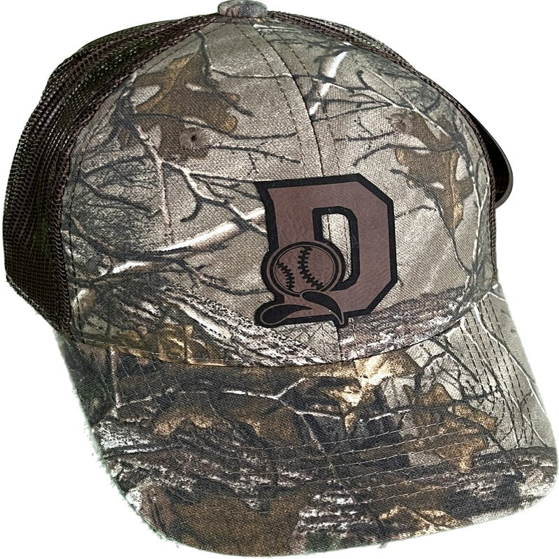 Camo Trucker Hat -D Logo