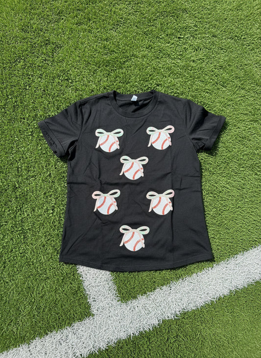 Black Bling Baseball Shirt